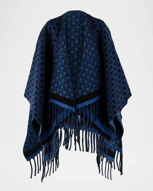 Wool Monogram Cape